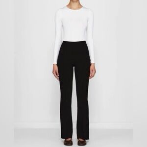 High Sport Black Kick Flare Pants Cotton Lycra Made in Italy Pull-On Stretch